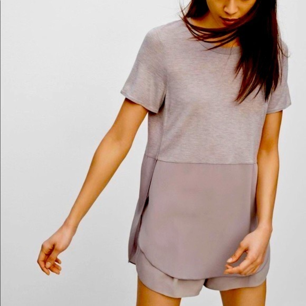 Wilfred‎ capucine silk slit t-Shirt XXS